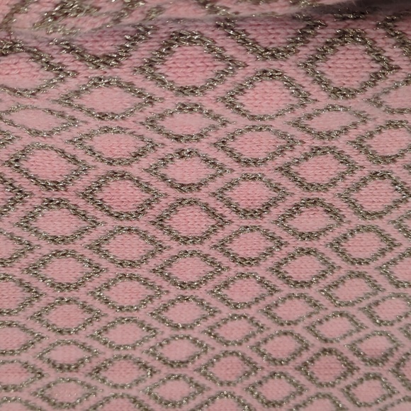 DOLCE VITA CORAL & METALLIC GOLD SWEATER - Picture 4 of 9